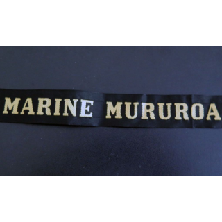 MARINE : bande de bachi de marin " MARINE MURUROA " longueur 65 cm