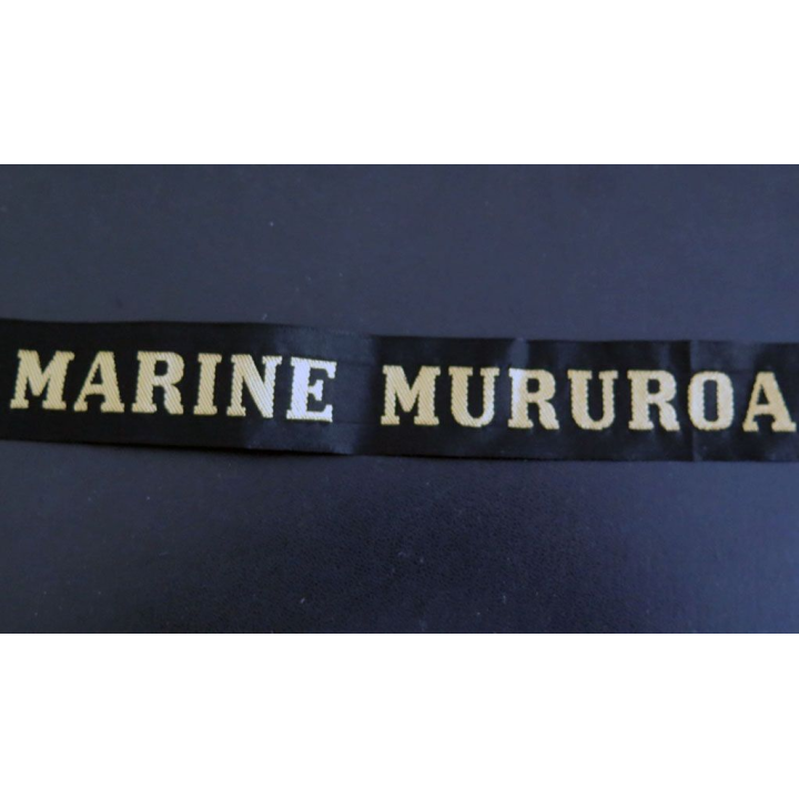 MARINE : bande de bachi de marin " MARINE MURUROA " longueur 65 cm