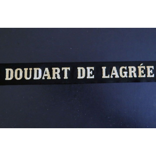 MARINE : bande de bachi de marin " DOUDART DE LAGRÉE " longueur 65 cm