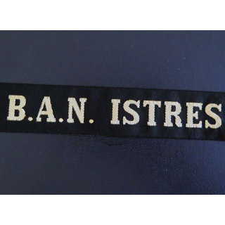 MARINE : bande de bachi de marin " B.A.N. ISTRES " longueur 65 cm
