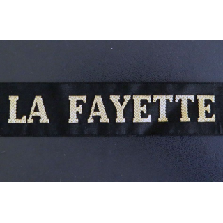 MARINE : bande de bachi de marin " LA FAYETTE " longueur 65 cm