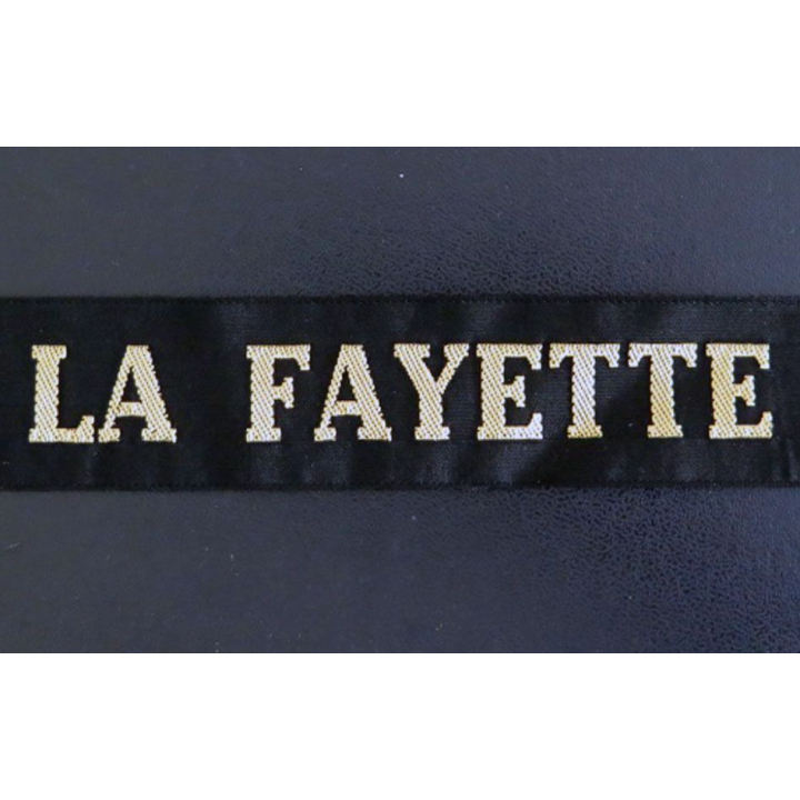 MARINE : bande de bachi de marin " LA FAYETTE " longueur 65 cm