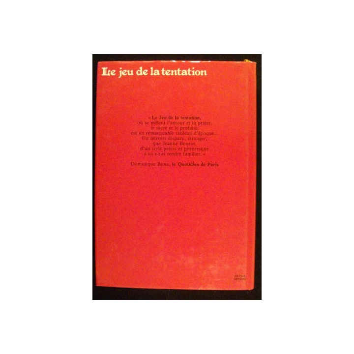 LE JEU DE LA TENTATION de Jeanne Bourin 