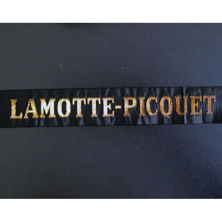 MARINE : bande de bachi de marin " LAMOTTE-PIQUET " longueur 65 cm