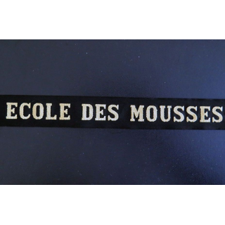 MARINE : bande de bachi de marin " ECOLE DES MOUSSES " longueur 65 cm