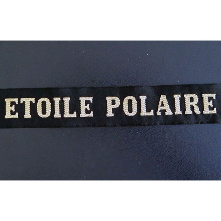MARINE : bande de bachi de marin " ÉTOILE POLAIRE " longueur 65 cm