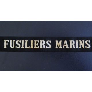 MARINE : bande de bachi de marin " FUSILIERS MARINS " longueur 65 cm
