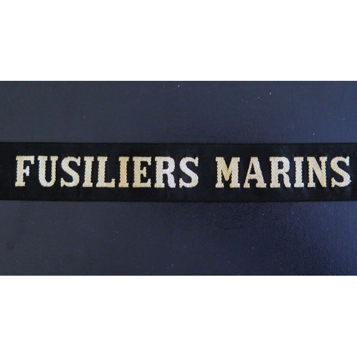 MARINE : bande de bachi de marin " FUSILIERS MARINS " longueur 65 cm
