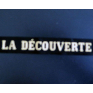 MARINE : bande de bachi de marin " LA DÉCOUVERTE " longueur 65 cm