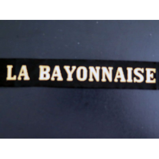 MARINE : bande de bachi de marin " LA BAYONNAISE " longueur 65 c