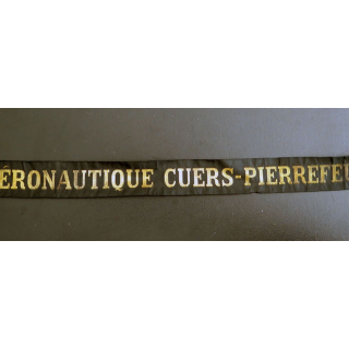 MARINE : bande de bachi de marin " AÉRONAUTIQUE CUERS-PIERREFEU " longueur 65 cm