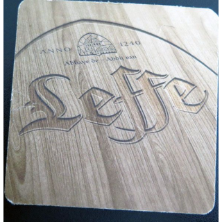 Dessous de verre à bière Leffe blonde bio  Abbaye de Abdij van
