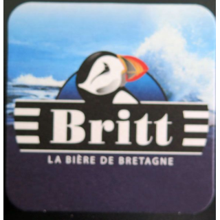 DESSOUS DE VERRE A BIÈRE : Britt bière de bretagne de largeur 9 cm