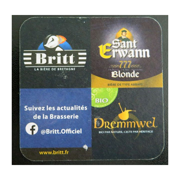 DESSOUS DE VERRE A BIÈRE : Dremmwel bio par nature, celte par héritage