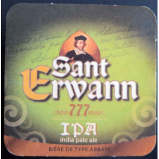 DESSOUS DE VERRE A BIÈRE : Sant Erwann de largeur 9 cm