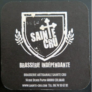 DESSOUS DE VERRE A BIÈRE : Sainte Cru de Colmar de largeur 9 cm