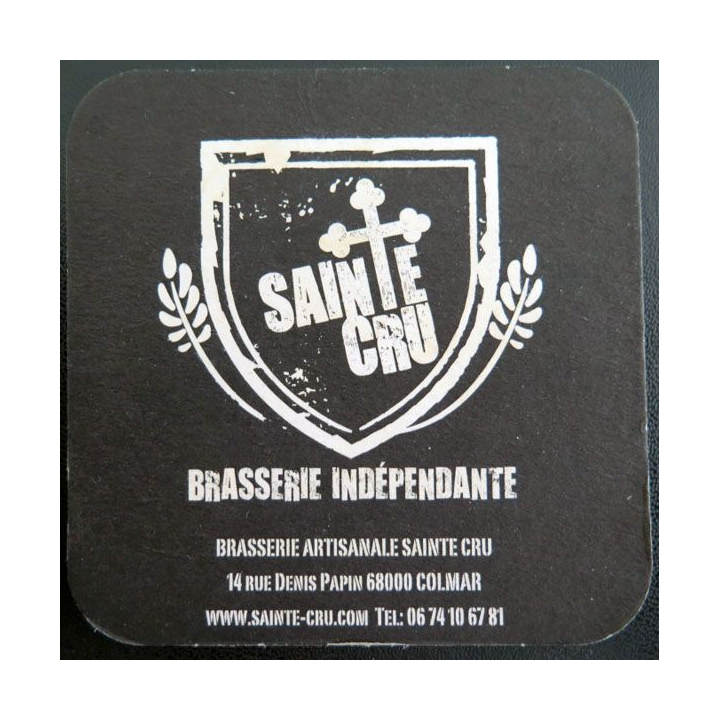 DESSOUS DE VERRE A BIÈRE : Sainte Cru de Colmar de largeur 9 cm