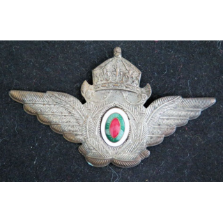 INDE : Insigne de casquette de l'armée de l'air de l'Inde  en métal 12,5 cm de large