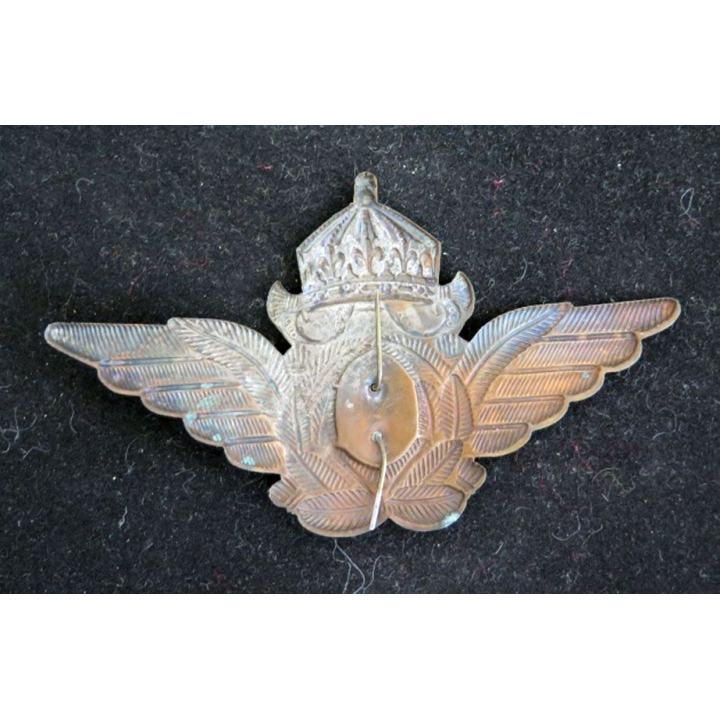 INDE : Insigne de casquette de l'armée de l'air de l'Inde  en métal 12,5 cm de large