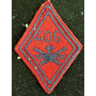 LOSANGE DE BRAS 406° régiment d'artillerie antiaérienne troupe