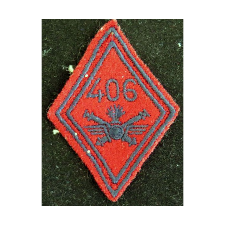 LOSANGE DE BRAS 406° régiment d'artillerie antiaérienne troupe