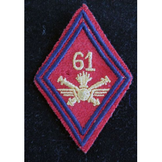 LOSANGE DE BRAS 61° régiment d'artillerie antiaérienne cadre