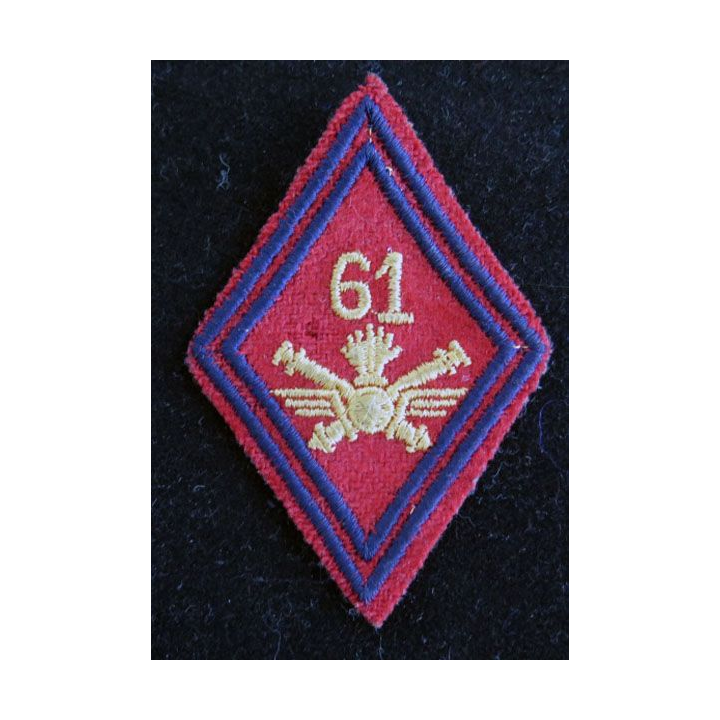 LOSANGE DE BRAS 61° régiment d'artillerie antiaérienne cadre
