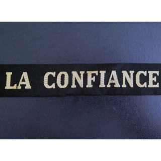 MARINE : bande de bachi de marin " LA CONFIANCE " longueur 65 cm