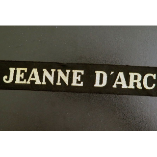MARINE : bande de bachi de marin " JEANNE D'ARC " longueur 65 cm