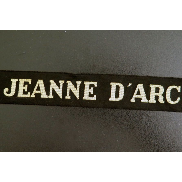 MARINE : bande de bachi de marin " JEANNE D'ARC " longueur 65 cm
