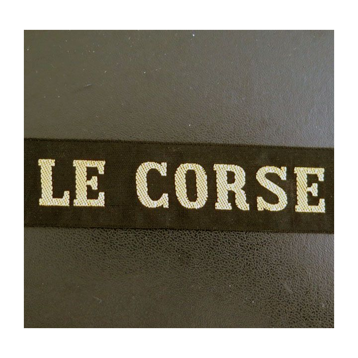 MARINE : bande de bachi de marin " LE CORSE " longueur 65 cm