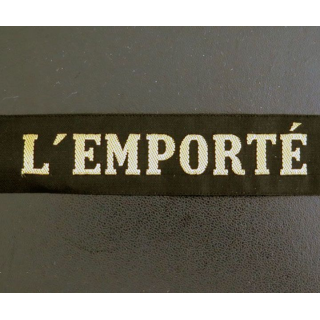 MARINE : bande de bachi de marin " L'EMPORTÉ " longueur 65 cm