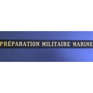 bande de bachi de marin " PRÉPARATION MILITAIRE MARINE" longueur 65 cm