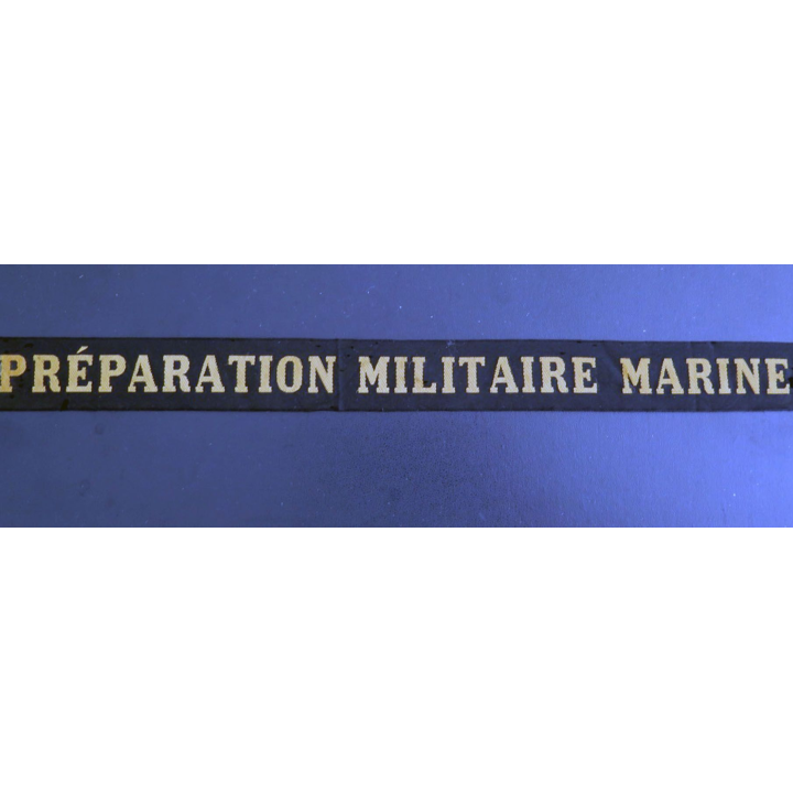 bande de bachi de marin " PRÉPARATION MILITAIRE MARINE" longueur 65 cm