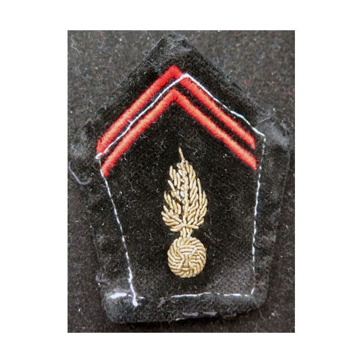 Soutache ( insigne de col ) du Génie en cannetille