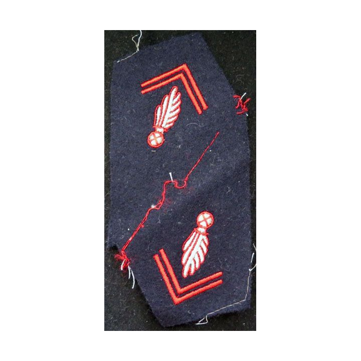 Soutache ( insigne de col ) du corps des sapeurs pompiers vendu par paire