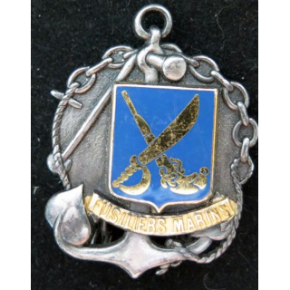 Insigne béret fusiliers marins Drago Noisiel pistolet sabre ancre écu