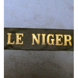 MARINE : bande de bachi de marin " LE NIGER " fils  métalliques