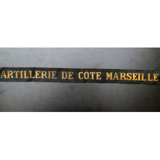 MARINE : bande de bachi de marin ARTILLERIE DE CÔTE MARSEILLE 