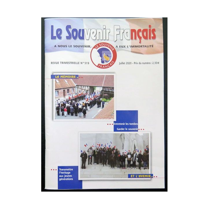 Le Souvenir Français N° 519 : bulletin juillet 2020