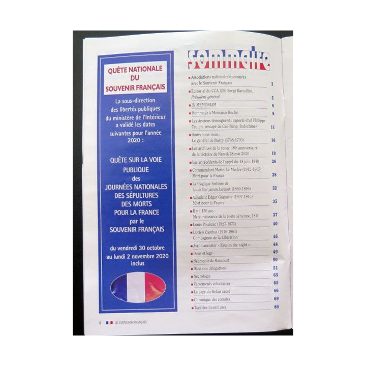 Le Souvenir Français N° 519 : bulletin juillet 2020