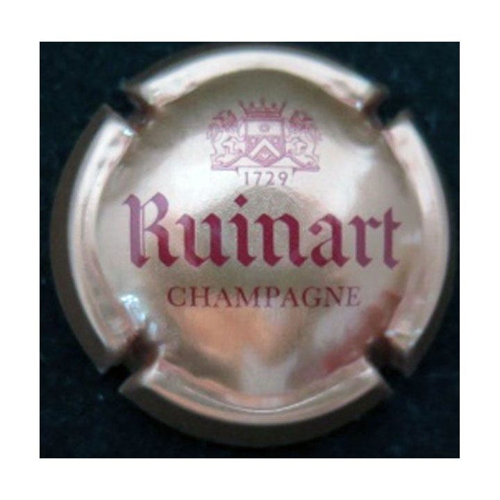 Capsule Muselet de champagne Ruinart n° 63 rosé et marron