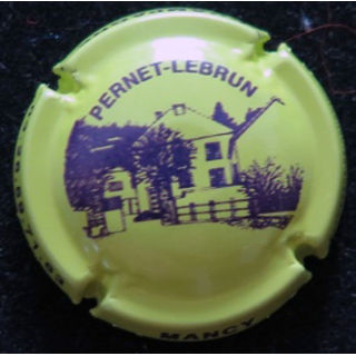 Capsule Muselet de champagne Pernet-Lebrun n° 15 vert jaune et violet