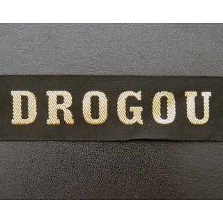 MARINE : bande de bachi de marin " DROGOU " longueur 65 cm fils dorés
