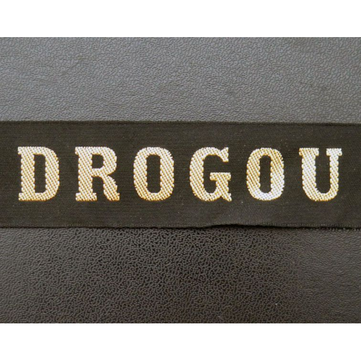 MARINE : bande de bachi de marin " DROGOU " longueur 65 cm fils dorés