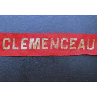 bande de bachi de marin fantaisie CLEMENCEAU peint sur bandeau rouge