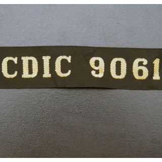 MARINE : bande de bachi de marin " CDIC 9061 " longueur 65 cm fils dorés