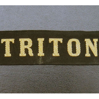 MARINE : bande de bachi de marin " TRITON " longueur 65 cm fils dorés
