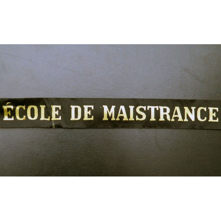 MARINE : bande de bachi de marin " ECOLE DE MAISTRANCE " longueur 65 cm fils dorés