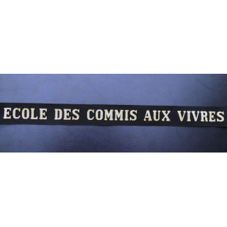 MARINE : bande de bachi de marin ECOLE DES COMMIS AUX VIVRES
